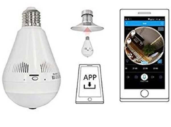 Camera Light Bulb 360 Degree Panoramic 3D Camera