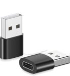 USB C Female to USB A Male Adapter 2 Pack,Type C Charger Plug Power Converter for Apple Watch iWatch 7,AirPods,iPhone 11 12 13 Pro Max,SE,iPad Mini 6 Air 4 5,Samsung Galaxy S20 S21 S22 FE Plus Ultra