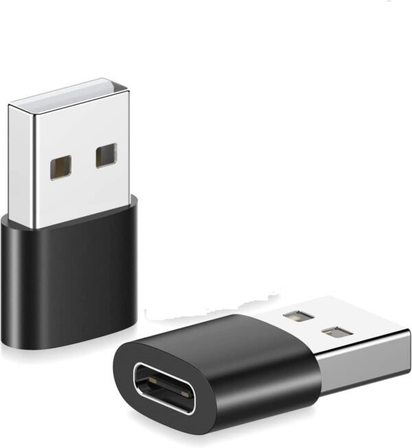 USB C Female to USB A Male Adapter 2 Pack,Type C Charger Plug Power Converter for Apple Watch iWatch 7,AirPods,iPhone 11 12 13 Pro Max,SE,iPad Mini 6 Air 4 5,Samsung Galaxy S20 S21 S22 FE Plus Ultra