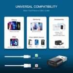 USB C Female to USB A Male Adapter 2 Pack,Type C Charger Plug Power Converter for Apple Watch iWatch 7,AirPods,iPhone 11 12 13 Pro Max,SE,iPad Mini 6 Air 4 5,Samsung Galaxy S20 S21 S22 FE Plus Ultra