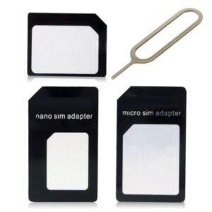 Nano/Micro/Mini 3 Pack Sim Adapter - Black