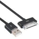 BLACK 2m USB SYNC DATA CABLE FOR IPOD IPHONE 3G 3GS 4G