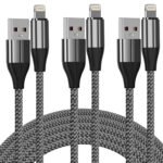 1M Nylon Brown Black Cable for Iphone 7/8/X