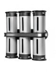 Wall mounted magnetic spice rack