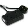 2 Gang Rubberized 5M Black