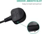 Mr.Gadget's Solutions 5M Power Cable UK 3PIN Plug to Right Angled 90 Degree IEC C7 Figure 8 Cord for Samsung Philips Toshiba LG Sony Sharp Panasonic,...