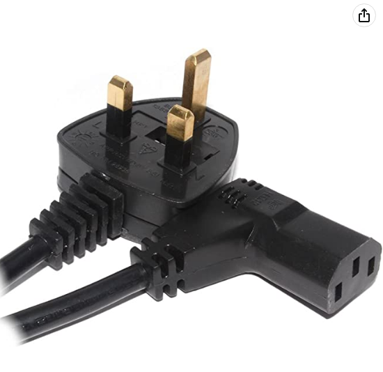 Right Angled C13 Cable 2M Kettle RA