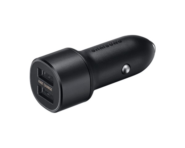 Genuine Samsung dual usb Fast car chager Black
