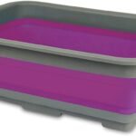 Mr.Gadget's Solutions Collapsible Washing Up Bowl - Portable 10 Litre Water Storage Basin Ideal for Camping, Caravans, Outdoor Activities, Kitchen and More - Purple
