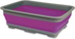 Mr.Gadget's Solutions Collapsible Washing Up Bowl - Portable 10 Litre Water Storage Basin Ideal for Camping, Caravans, Outdoor Activities, Kitchen and More - Purple