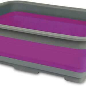 Mr.Gadget's Solutions Collapsible Washing Up Bowl - Portable 10 Litre Water Storage Basin Ideal for Camping, Caravans, Outdoor Activities, Kitchen and More - Purple