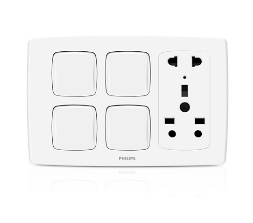 4 Gang Light Switch Socket