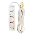 4 Way 5 Meter Extension White