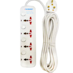 4 Way 5 Meter Extension White