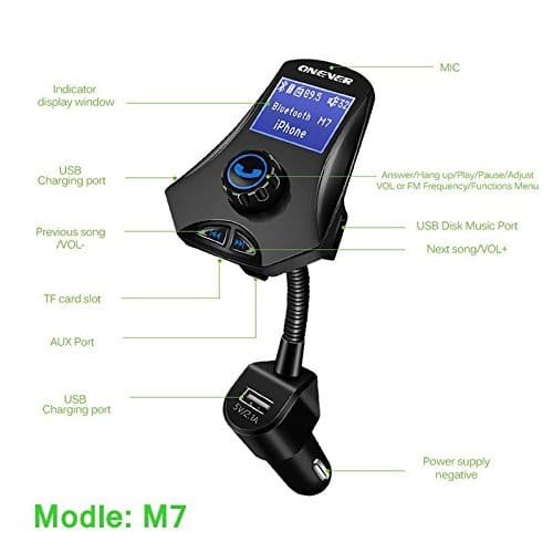 M7 Bluetooth Car Music Player FM Transmitter Mr Gadget Solutions