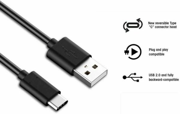 Mr. Gadget's Solutions 3Amp Fast USB Plug And Fast Type C Charging Cable Compatible With Doro 8035, 8050 Plus, 8080