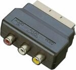 RGB SCART Plug Male to 3 RCA Female A/V Adaptor Converter for TV DVD VCRs