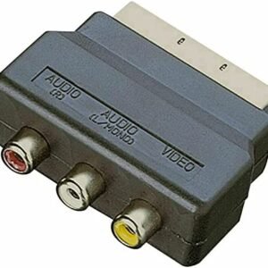 RGB SCART Plug Male to 3 RCA Female A/V Adaptor Converter for TV DVD VCRs