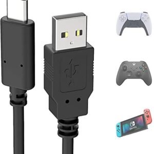 Mr.Gadget Solutions 2 Meter Long Charging Cable Compatible With PS5 Controllers, XBOX series X/S Controllers, Nintendo Switch Controllers, PC Controllers, Steam Deck Console