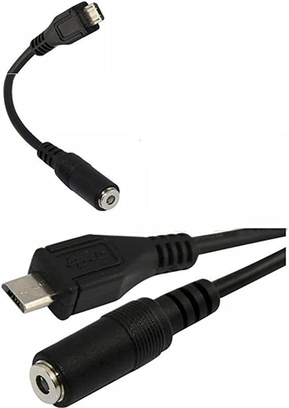 5Pin Male Micro to 3.5mm Female AUX Audio Jack Headphone Connect Phone Cable adapter