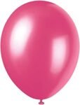 Mr.Gadget's Solutions 12'' Latex Fuchsia Pink Balloons, Helium Latex Balloons for Birthday Party Decorations Pack of 50