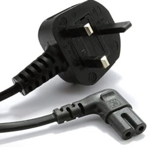 Mr.Gadget's Solutions 5M Power Cable UK 3PIN Plug to Right Angled 90 Degree IEC C7 Figure 8 Cord for Samsung Philips Toshiba LG Sony Sharp Panasonic,...