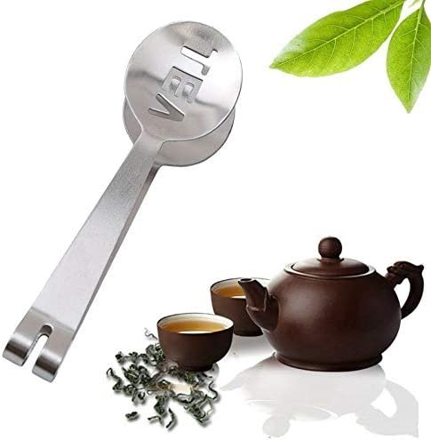Spoon Shaped Tea Bag Squeezer/Holder Gadget, Round Stainless Steel Teabag Tong Strainer Holder Kitchen Bar