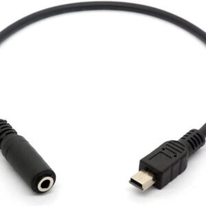 Mini USB Male to 3.5mm Female AUX Audio Cable Cord for Headset Adapter Active Clip Mic Microphone (Mini USB Male To 3.5mm Aux Female)