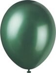 Mr.Gadget's Solutions 12'' Pearlised Latex Evergreen Balloons, Helium Latex Balloons for Birthday Party Decorations Pack of 50