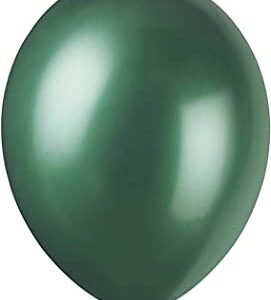 Mr.Gadget's Solutions 12'' Pearlised Latex Evergreen Balloons, Helium Latex Balloons for Birthday Party Decorations Pack of 50