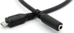 Micro USB Male to 3.5mm Female AUX Audio Cable Cord for Headset Adapter Active Clip Mic Microphone