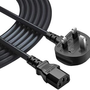 Mains Power Lead Cable Cord For Marshall Fender AMP Amplifier Guitar - 2M Long(COMES WITH REUSABLE CABLE TIE)