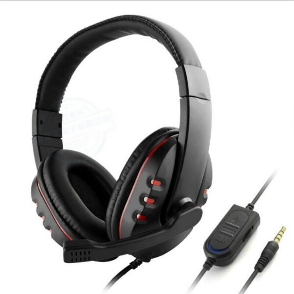 Pro Gaming Headset Headphones Overear Earphones Compatible With PS4, PS5, XBox One, Xbox One S/X, Nintendo Switch / PSP - Red/Black