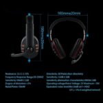 Pro Gaming Headset Headphones Overear Earphones Compatible With PS4, PS5, XBox One, Xbox One S/X, Nintendo Switch / PSP - Red/Black