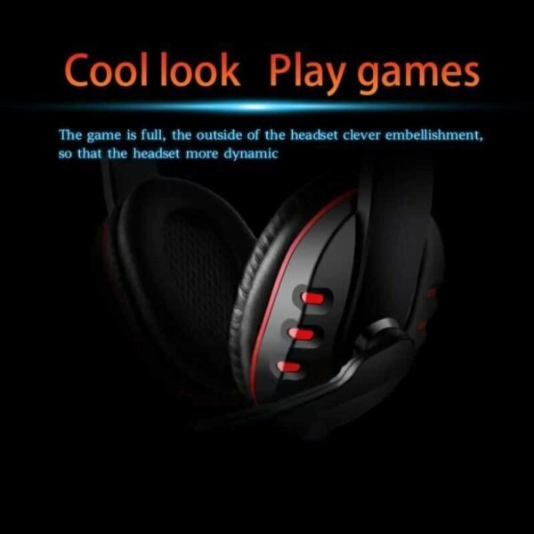 Pro Gaming Headset Headphones Overear Earphones Compatible With PS4, PS5, XBox One, Xbox One S/X, Nintendo Switch / PSP - Red/Black