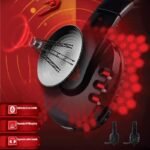 Pro Gaming Headset Headphones Overear Earphones Compatible With PS4, PS5, XBox One, Xbox One S/X, Nintendo Switch / PSP - Red/Black