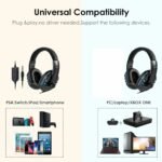 Pro Gaming Headset Headphones Overear Earphones Compatible With PS4, PS5, XBox One, Xbox One S/X, Nintendo Switch / PSP - Red/Black