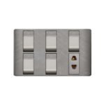 5 Gang Individual switch Grey