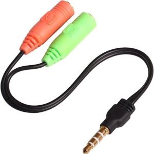 3.5mm Headset Adapter Splitter Y Audio Cable with Separate Headphone and Microphone Plugs for IPhone,IPod,IPad,Samsung Smartphones Computers