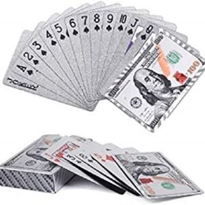 Dollar Silver Playing Cards Silver Plated Game Poker Gift