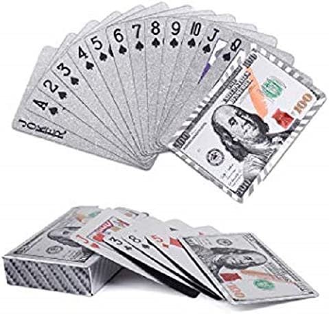 Dollar Silver Playing Cards Silver Plated Game Poker Gift