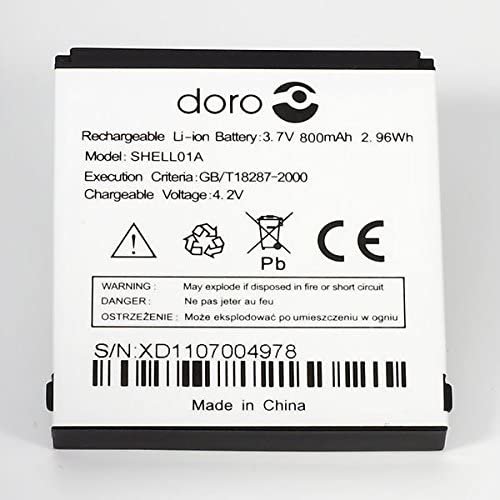 Original Battery For Doro SHELL01A Doro PHONEEASY 410 Easyphone 410GSM 800mah