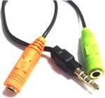 3.5mm Headset Adapter Splitter Y Audio Cable with Separate Headphone and Microphone Plugs for IPhone,IPod,IPad,Samsung Smartphones Computers