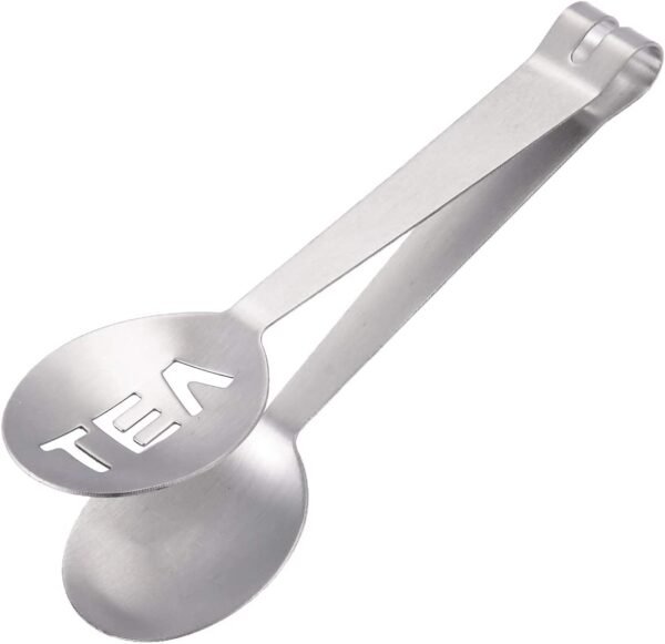Spoon Shaped Tea Bag Squeezer/Holder Gadget, Round Stainless Steel Teabag Tong Strainer Holder Kitchen Bar
