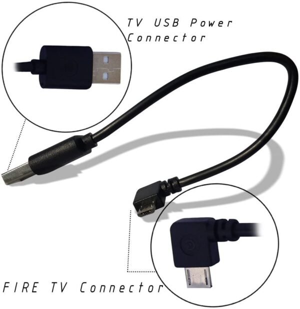 Power Cable For Fire TV Stick (2 Pack). Powers the Fire TV Stick from Your TV USB Port (2 Pack)