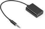 Dual Headphone Splitter, 3.5mm AUX Audio Stereo Adapter Earphone Jack, Compatible with iPhone Samsung Smartphones MP3 Players Laptops PC Gaming Headphones