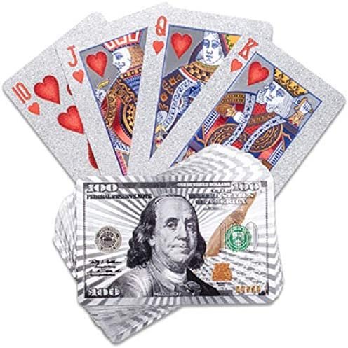 Dollar Silver Playing Cards Silver Plated Game Poker Gift