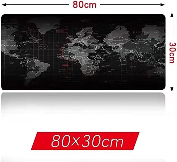 Mr.Gadget's Solutions World Map Speed Gaming Mouse Pad Mouse Mat - 800 x 300 x 2mm - XL Mousepad - Table Mat Large Size - Improved Precision And Speed