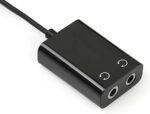 Dual Headphone Splitter, 3.5mm AUX Audio Stereo Adapter Earphone Jack, Compatible with iPhone Samsung Smartphones MP3 Players Laptops PC Gaming Headphones