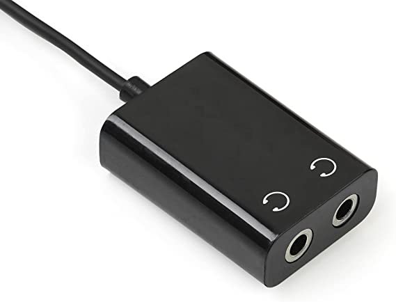 Dual Headphone Splitter, 3.5mm AUX Audio Stereo Adapter Earphone Jack, Compatible with iPhone Samsung Smartphones MP3 Players Laptops PC Gaming Headphones